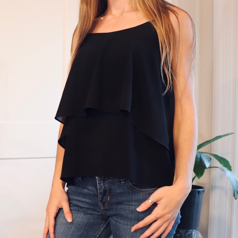Black layered blouse